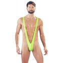 Slip Intimo Uomo Perizoma Sexy Mankini Borat Costume Body Verde Party Addio al Celibato