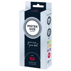 10 Profilattici MY MYSTER SIZE misura 60 mm Preservativi XL Confezione Condom