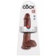 10" King Cock Fallo Maxi Realistico Marrone 25 cm, Dildo Gigante con Ventosa