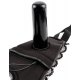 Vibratore Doppio Realistico Strap-On Indossabile da Donna 18 cm Nero in PVC con Plug Vibrante Interno ad Imbracatura, Pipedream