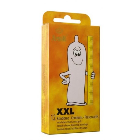 12 Profilattici Extra Large AMOR XXL Preservativi