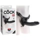 Grosso Strapon Nero 9" King Cock con Dildo Indossabile Realistico di 23 cm